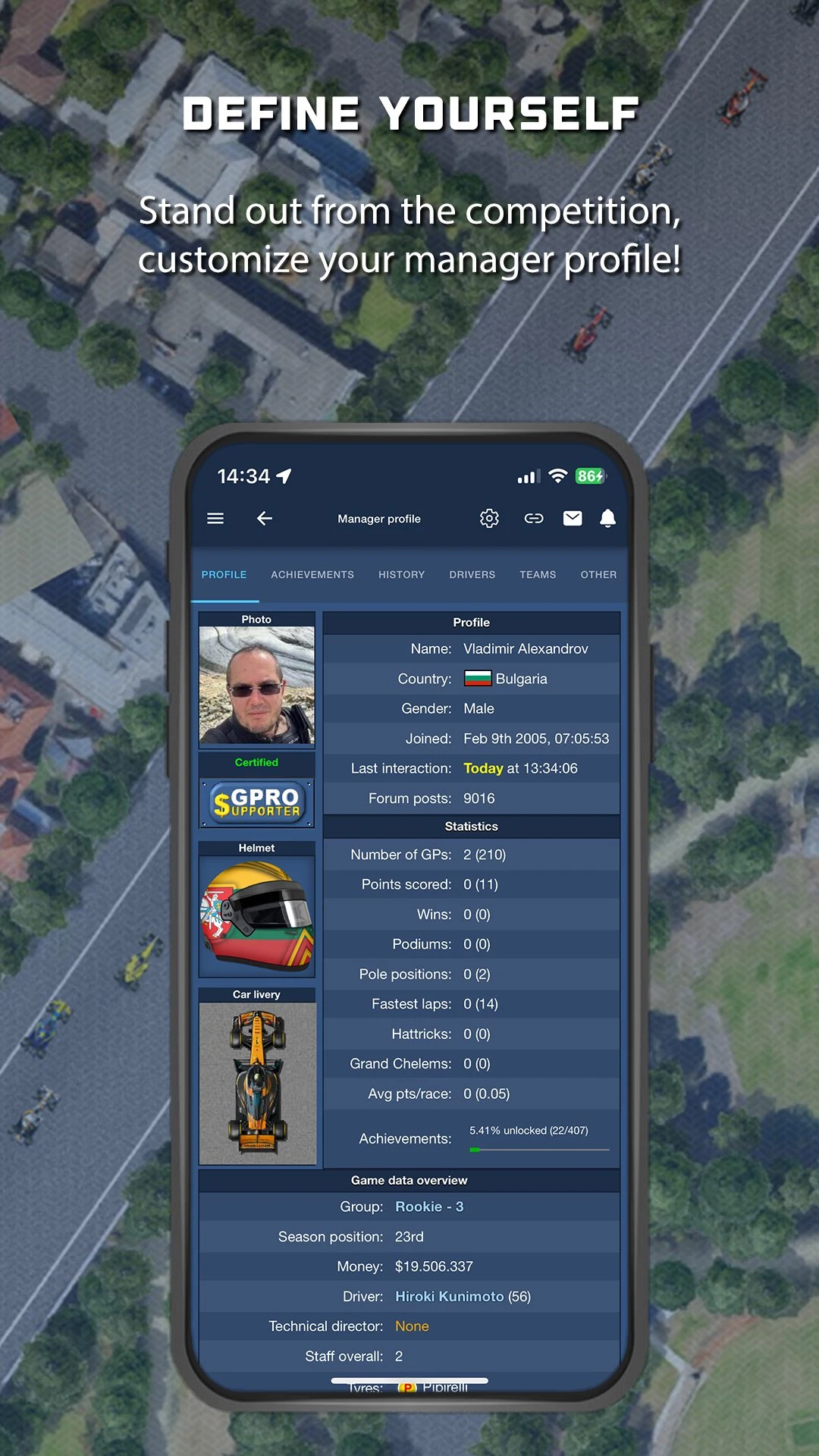 GPRO screenshot
